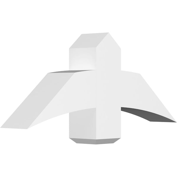 Ekena Millwork Bellingham Architectural Grade PVC Gable Bracket, 36"W x 15"H x 6"D x 6"F, 10/12 Pitch GBP036X15X0606BEL00 - main